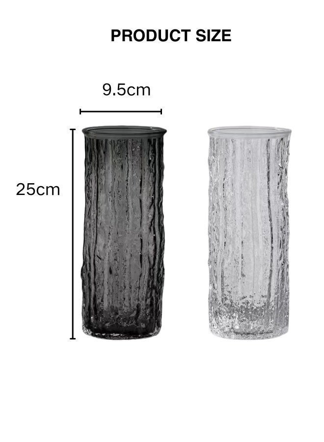 زهرية زجاجية فنية، زخرفة منزلية إبداعية، زخرفة طاولة، أسلوب جليدي - Image 3